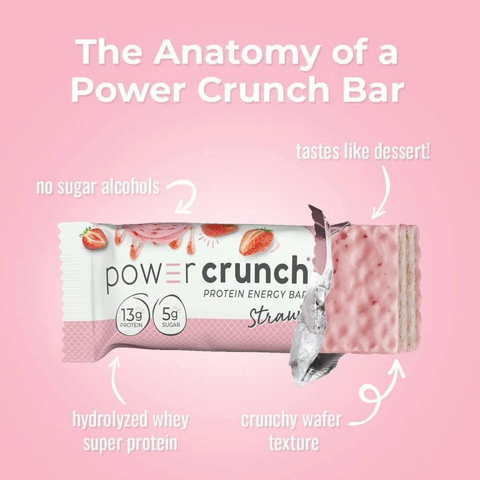 Power Crunchbar Energy Straw Crema 1,4 OZ Paquete de 4 Foto 2 de 4
