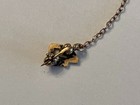 1940 Bowling Lapel Pin Sweater Pin w/Chain Vintage Goldtone — photo 6