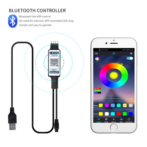 RGB LED Strip Lights 5050 1-10M Bluetooth Phone Remote Control Music usb 5v - Picture 20 of 25