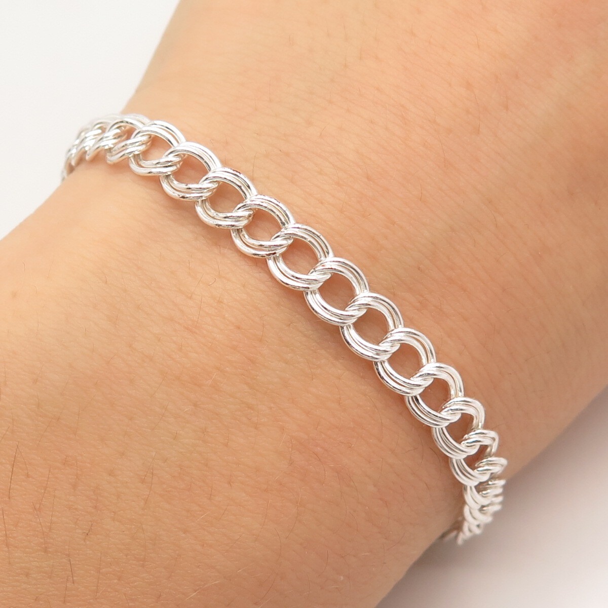 アクセサリー Vintage Italian Silver Bracelet 925 Sterling Silver Vintage Italy SU Cable Link Bracelet