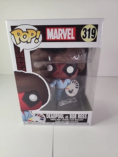 Funko Pop! Vinyl: Marvel - Deadpool as Bob Ross #319 - EXCELLENT