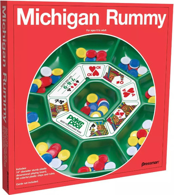 Pressman Michigan Rummy The Perfect Blend of Rummy & Poker Game Experience 5''