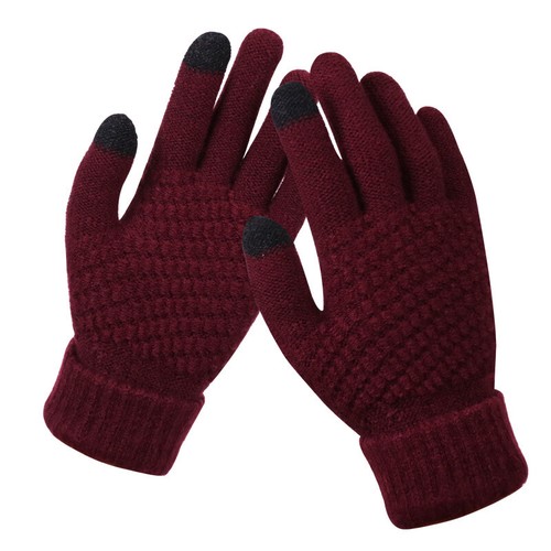 Smart Touch Screen Gloves Unisex Winter Warm Telefingers Knit Full Finger Mitten - Imagen 17 de 33