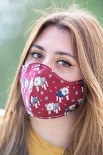 Face Mask Adult Washable Reversible Handmade one mask Bull Dogs