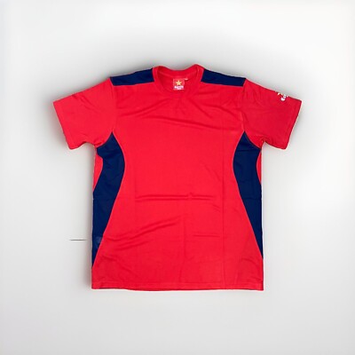 Estrella Damm Beer Of Barcelona Spain Jersey Shirt Golf Polo Red Mens SZ Large