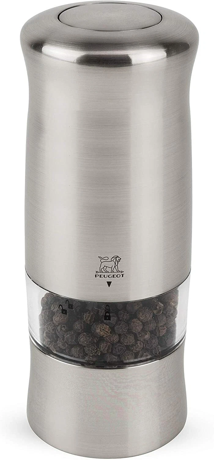 Peugeot Zeli Electric 5.9 Inch Pepper Mill, Brushed Chrome