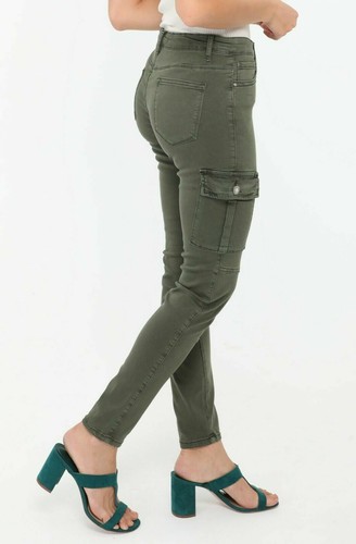 Ladies Cargo Pants Skinny Slim Trousers soft stretch Cotton Jeans UK 6-14 - Picture 14 of 48