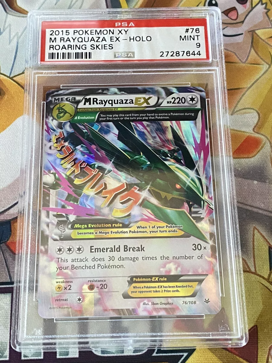  Pokemon - Mega-Rayquaza-EX (76/108) - XY Roaring Skies - Holo :  Toys & Games