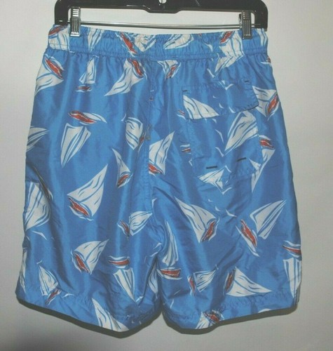 U.S. Polo ASSN. Blue Sail Boats Stretch Drawstring Swim Shorts Boy's Size L - Picture 3 of 5
