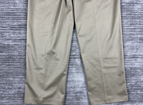 Lands End Pants Mens 36 Beige Classic Twill Flat Front Made in USA Chino - Picture 11 of 13