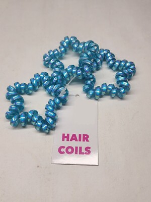 Hair Coils Baby Blue Stars 3 Pcs Set - NEW