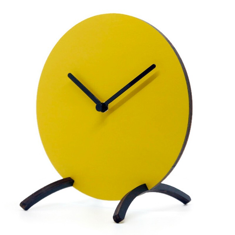 Silent Analog Wooden Desk & Table Timekeeper for Bedroom - E