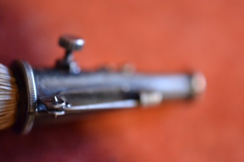 gebrauchter Hirschbart mit versilberten Halter 12 cm lang - Bild 4 von 4