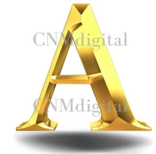 Gold letters, English alphabet, Instant Download, Digital file, clipart, PNG
