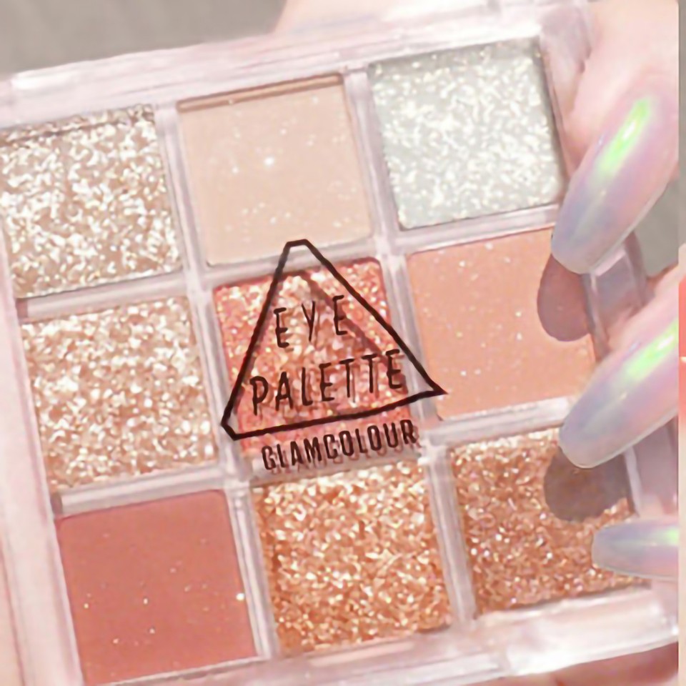 9 Color Eyeshadow Palette Glitter Matte Smooth Blend Makeup Eye Shadow ...