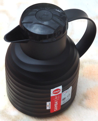 EMSA SAMBA WAVE edition Black Schwarz Thermoskanne Isolierkanne 1L Neu #1846 C1