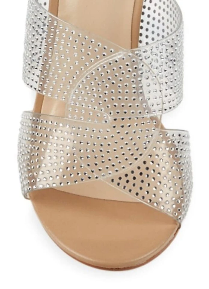 Sandalia Bebe Mujer Bria Tacones Bloque Estrás Acrílico Talla 9 Foto 2 de 4