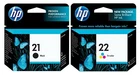 GENUINE HP 21 HP 22 Ink Cartridge 2 Pack for Deskjet 3910 Officejet J3635