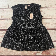 Juicy Couture Womens Black Sleeveless Round Neck Layered Dress Size Medium