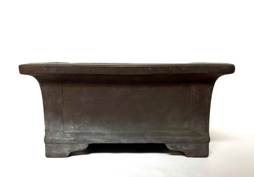 Chinese Unglazed Rectangle Ceramic Bonsai Pot (Approx. 13.6" x 10.0" x 4.7") - Picture 4 of 9