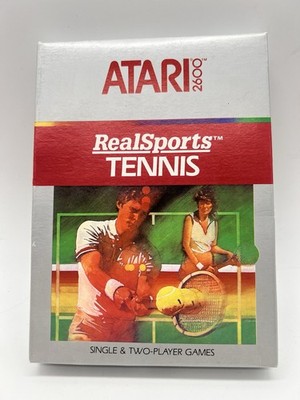 RealSports Tennis 1988 ATARI 2600 VCS Modul, Manual, Box works 8-bit classic Top