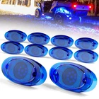 10x Blue LED Rock Lights Waterproof Under Glow Wheel Well Lights for Off-Road RV