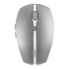 CHERRY GENTIX BT Ambidextrous Mouse, Silver, Wireless, Optical, Omron Switches, 