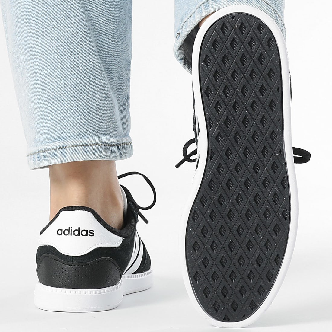 Adidas Breaknet Sleek Black White Lace Up Tennis Shoes IH5466 Women's Sizes