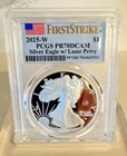 ✴ 2025 W Silver American Eagle $1 Laser Privy PCGS PR70 DCAM First Strike Flag ✴