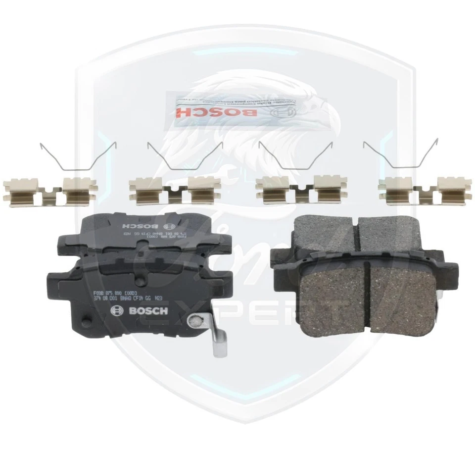 Kit de pastillas de freno delanteras y traseras de cerámica Bosch OEM para Honda Accord 2011 9 años de garantía Foto 2 de 4