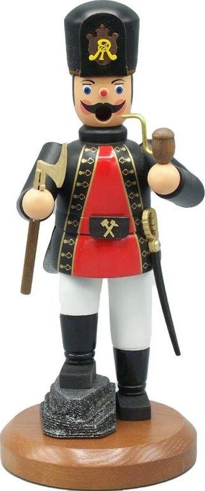 Smoker Miner on Stone Red with Pickaxe Height 22cm NEW Smoke Figure - Image 1 of 1