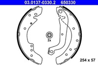 ATE Bremsbackensatz Hinterachse U.A. FüR CitroËN, Fiat, Opel, Peugeot, Renault