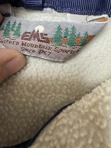 Eastern Mountain Sports Vest Women Large Beige Full Zip Outdoors Fleece EMS - Picture 3 of 8