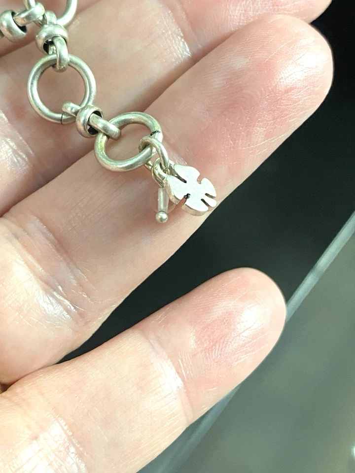 "Collar Colgante Borla 19"" Largo Boho Vintage Marca Lucky Tono Plata Largo" Foto 4 de 4