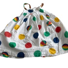 Stella McCartney Girls Beach Balls Polka Dot Cotton Dress size 3