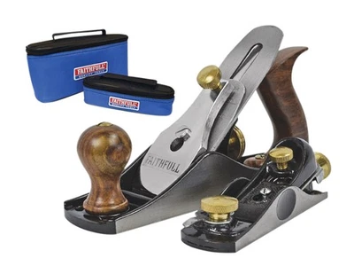 Faithfull No.4 Plane & No.60 1/2 Plane in Canvas Carry Bags FAIPLANE4AVB - Image 1 of 4