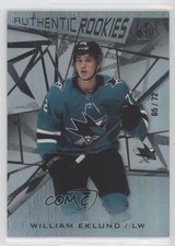 2021 Upper Deck SP Game Used Authentic Rookies /72 William Eklund #190 Rookie RC