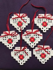 Hardanger Heart Christmas Ornament