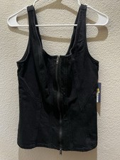 Universal Thread Women's Size 4 Black Slim Fit Denim Corset Top