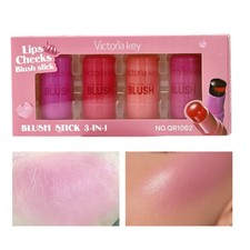 4pcs/set Milk Cooling Water Jelly Tint Milk Jelly Blush Water Jelly Tint Stick