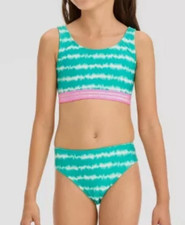 NEW Cat Jack Girls' Electric Tie-Dye 2 Piece Bikini Set Size XL 14