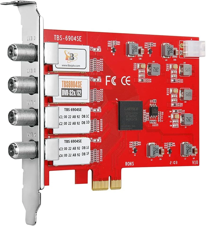 6904SE DVB-S2 / S / S2X Quad Tuner Pcie Card for Satellite Live TV - Image 2 of 4