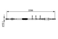 Bosch Seilzug, Feststellbremse Mitte, Vorne U.A. FüR CitroËN, Fiat, Peugeot