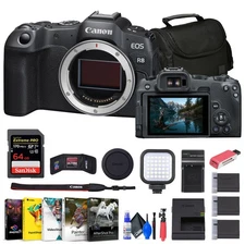 Canon EOS R8 Mirrorless Camera + 64GB Card + Bag + Charger + Battery + More