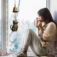 1/5pcs Unique Cat Design Wind Chime,Door And Window Decoration Sell Hanging K0C8