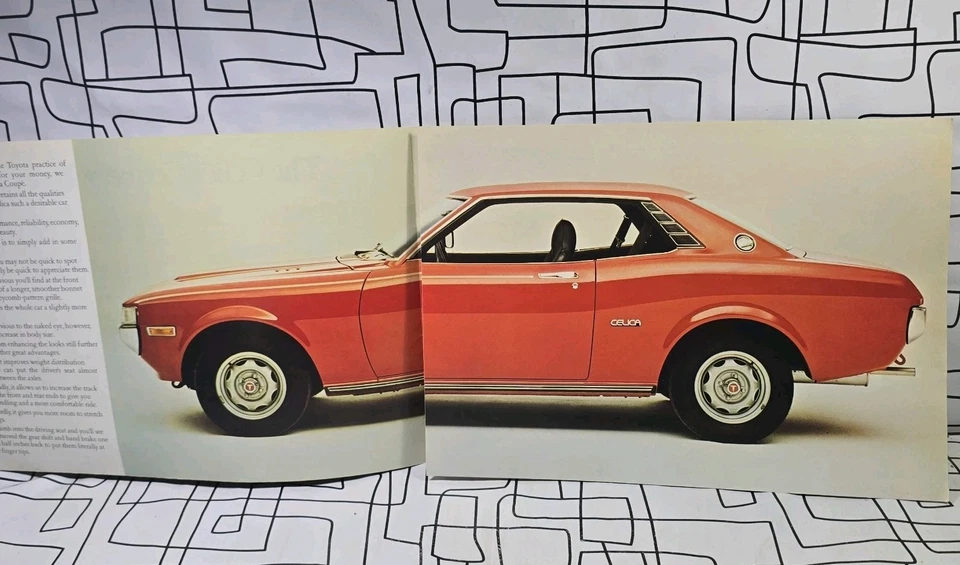 vintage TOYOTA CELICA COUPE 1600ST & 2000ST AUTOMATIC Car Sales Brochure c1976 - Image 3 of 3