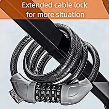 Bike Lock Bicycle Locker Combination 4/5 Digit 125cm Long Cycle Cable Locks