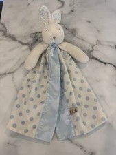 Bunnies By The Bay Blue Bunny Lovey Carrots Polka Dot Buddy Blanket White Dots