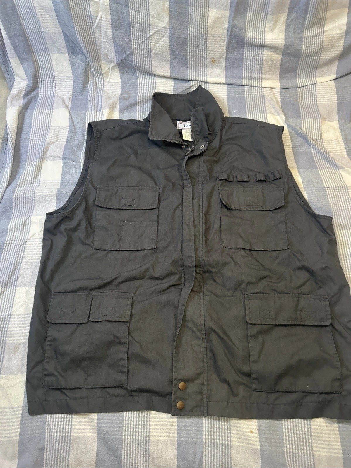 Haband Casual Joe Utility Vest Mens XL Full Zip Sleeveless Pockets Outdoors
