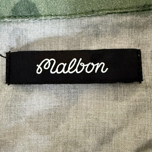 Malbon Golf Shirt Mens Medium Green Leopard Short Sleeve Button Up Lightweight - Picture 2 of 10